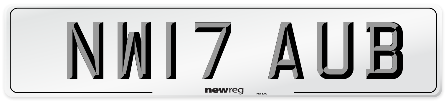 NW17 AUB Number Plate from New Reg